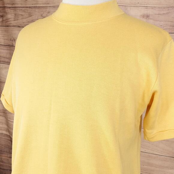 Vintage Spruce Orlon Shirt Sweatshirt Large Cloth Mock Neck Short Sleeve 60s 70s - Picture 2 of 7